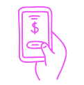 Mobile payment icon representing contactless features like Apple Pay