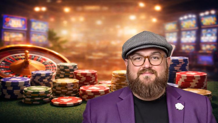 Gambling merchant account and game of skill payment processing background with casino chips and cards